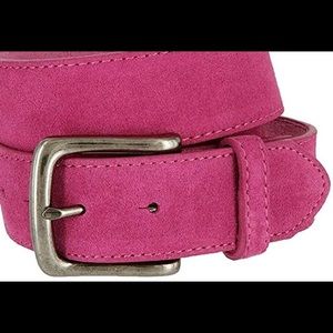 Pink Suede Belt 41 inches Silver Buckle NWOT